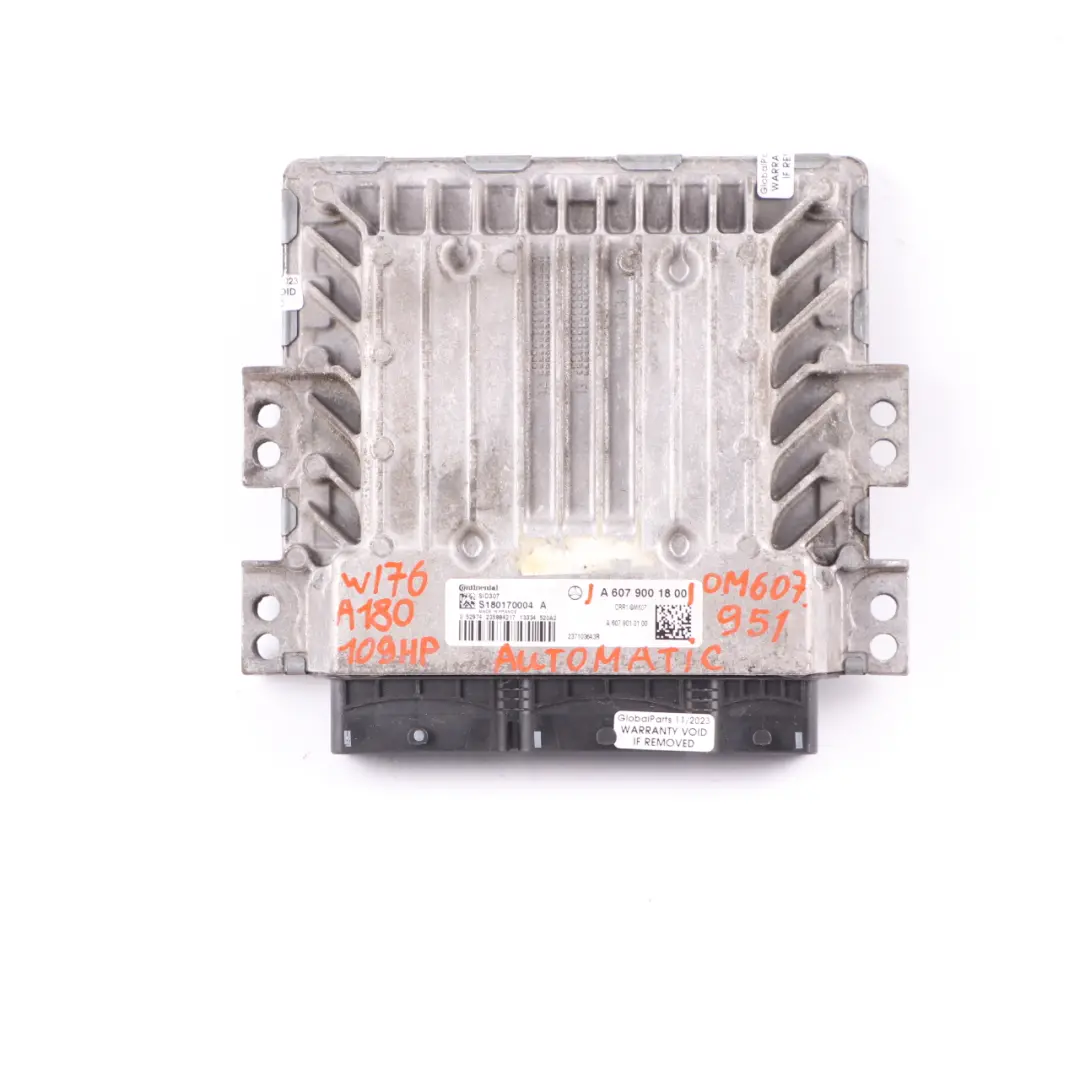 Mercedes W176 A180 CDI OM607.951 109HP Engine ECU Automatic - SKU A6079001800 - Part number A6079001800