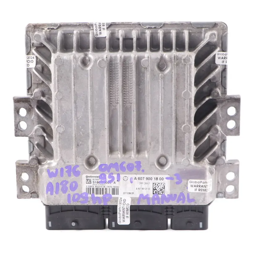 A180 CDI OM607.951 109HP Engine ECU Automatic to Mercedes W176 with Part number A6079001800 Mercedes W176 A180 CDI OM607.951 109HP Engine ECU Automatic - SKU A6079001800 - Part number A6079001800
