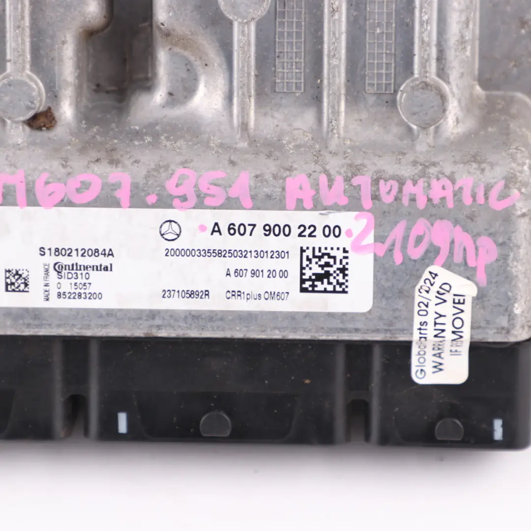 Mercedes W176 A180 CDI OM607 109HP BlueEFFICIENCY Motoreinheit ECU - SKU A6079002200-2 - Teilenummer A6079002200