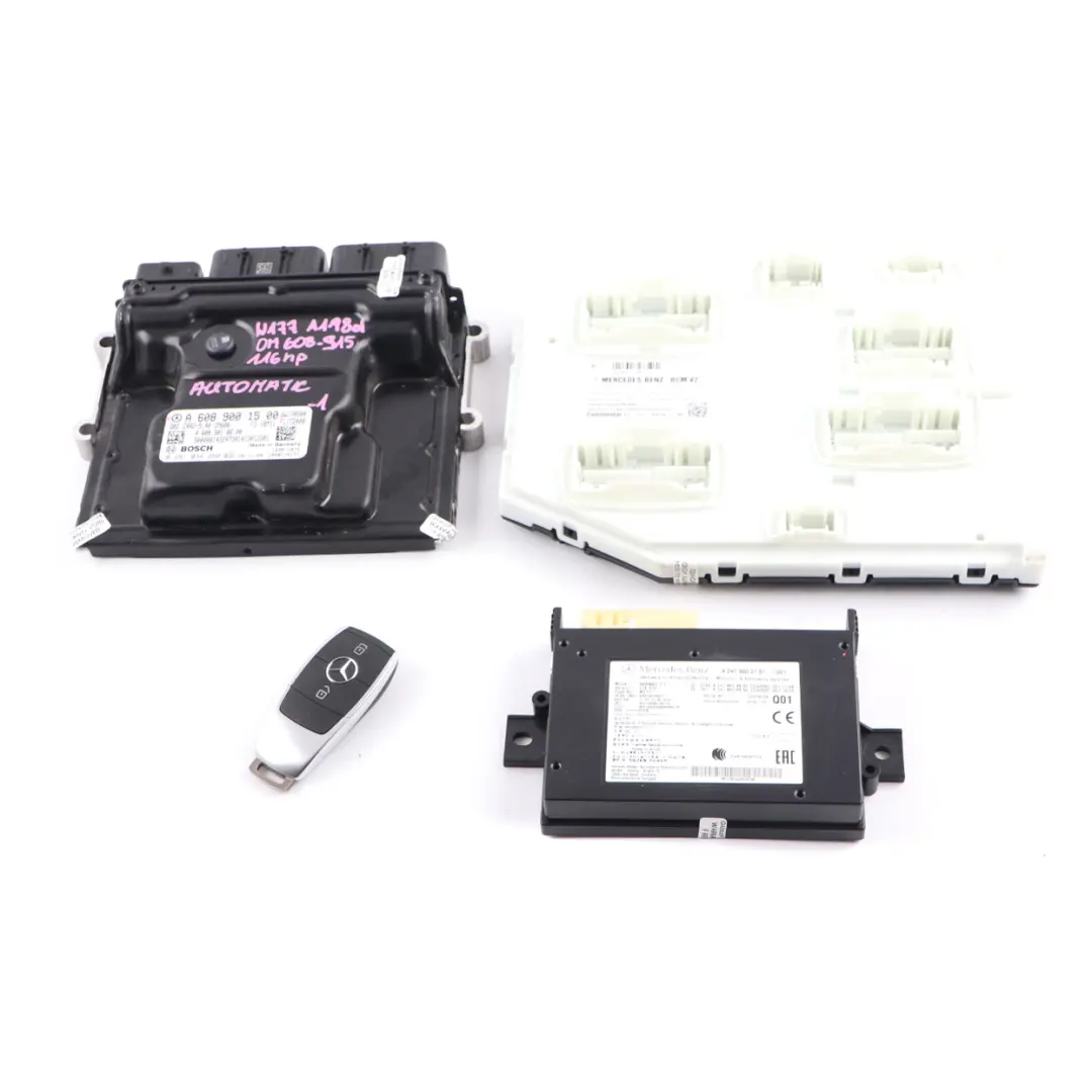 Mercedes W177 A180d 116HP OM608.915 Engine ECU Kit Key Lock - SKU A6089001500-1 - Part number A6089001500
