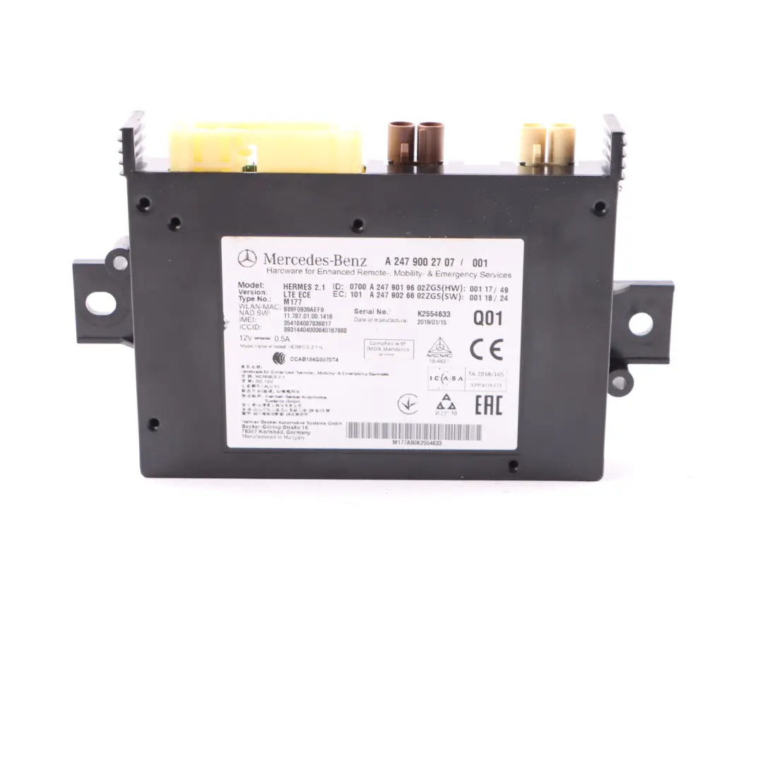 Mercedes W177 A180d 116hp 608.915 Engine ECU Kit Key BCM Dual Clutch - SKU A6089001500-3 - Part number A6089001500