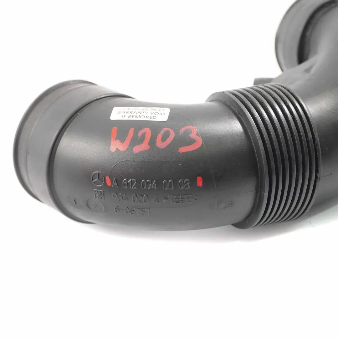 Tubo di aspirazione Mercedes W203 W209 OM612 Linea tubo filtro aria per con numero di parte A6120940008 Tubo di aspirazione Mercedes W203 W209 OM612 Linea tubo filtro aria - SKU A6120940008 - Numero di parte A6120940008