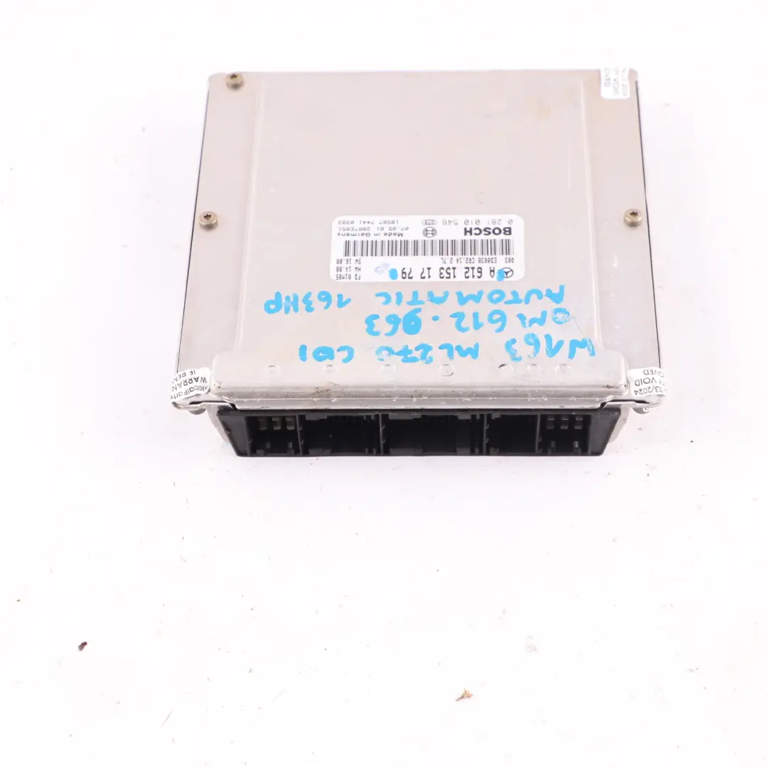 OM612.963 163HP Engine Unit ECU Automatic to Mercedes W163 ML 270 CDI with Part number A6121531779 Mercedes W163 ML 270 CDI OM612.963 163HP Engine Unit ECU Automatic - SKU A6121531779 - Part number A6121531779