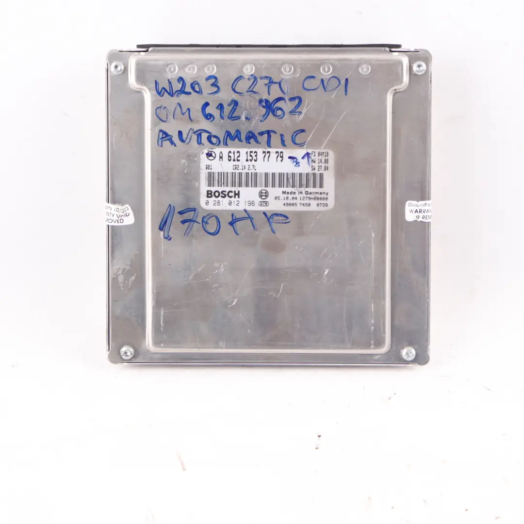 Mercedes W203 W209 270CDI OM612.962 170HP Engine ECU Kit Key Lock - SKU A6121537779-1 - Part number A6121537779
