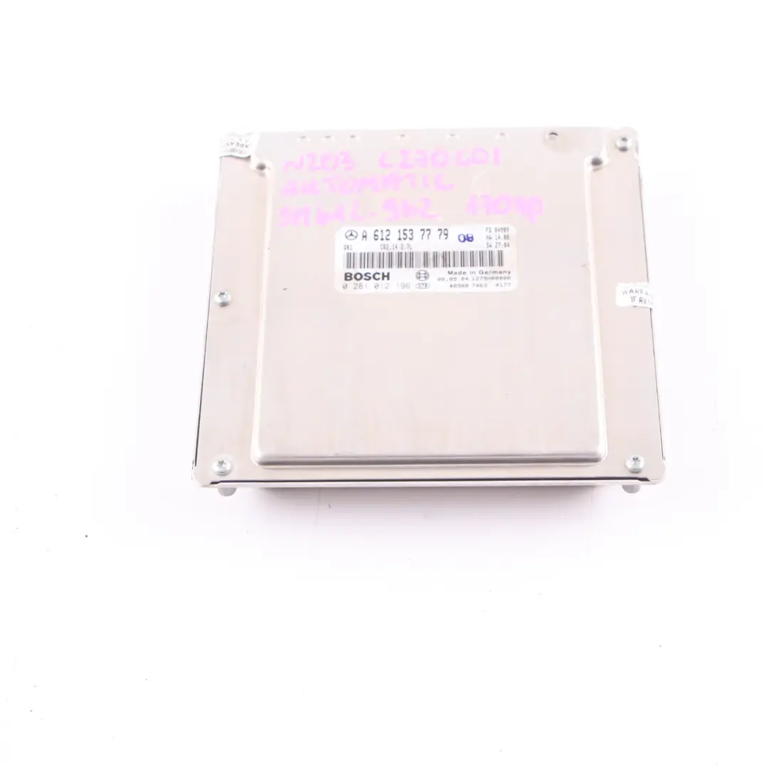 270CDI OM612.962 170HP Engine Unit ECU Automatic to Mercedes W203 W209 with Part number A6121537779 Mercedes W203 W209 270CDI OM612.962 170HP Engine Unit ECU Automatic - SKU A6121537779 - Part number A6121537779