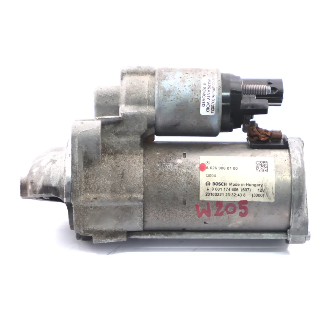  Motor de arranque Mercedes W205 Diesel OM626 Motor de arranque Bosch - SKU A6269060100 - Número de pieza A6269060100
