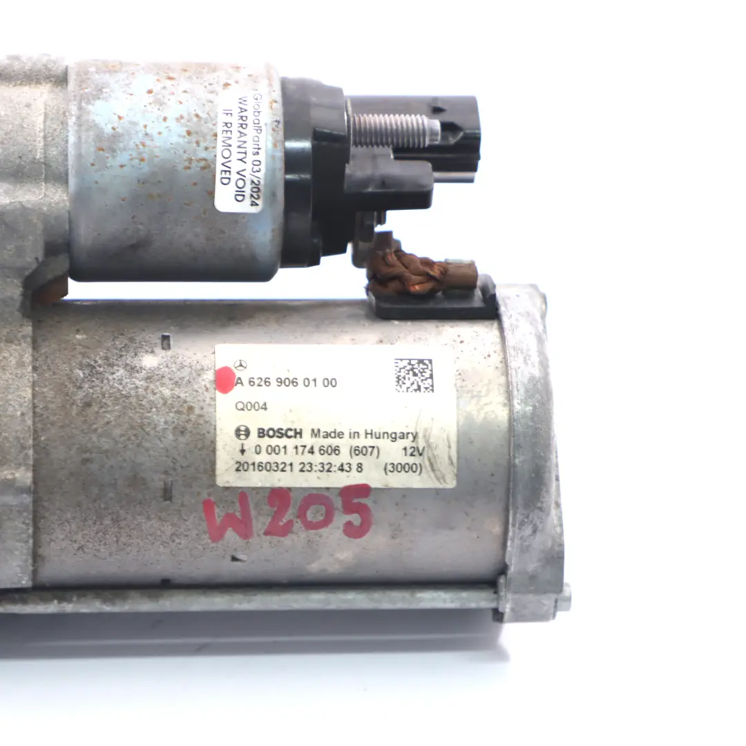 Motor de arranque Mercedes W205 Diesel OM626 Motor de arranque Bosch - SKU A6269060100 - Número de pieza A6269060100
