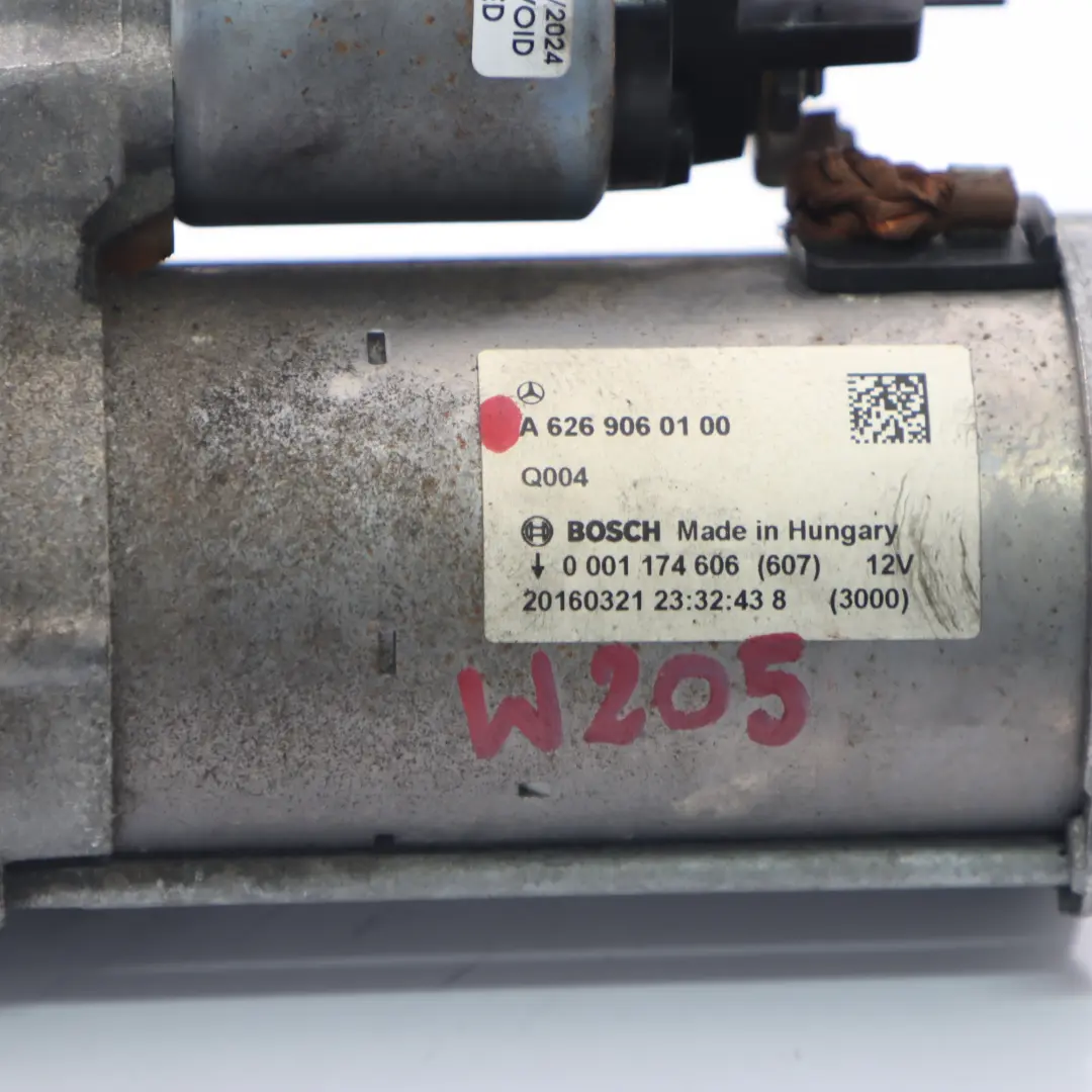Motor de arranque Mercedes W205 Diesel OM626 Motor de arranque Bosch - SKU A6269060100 - Número de pieza A6269060100