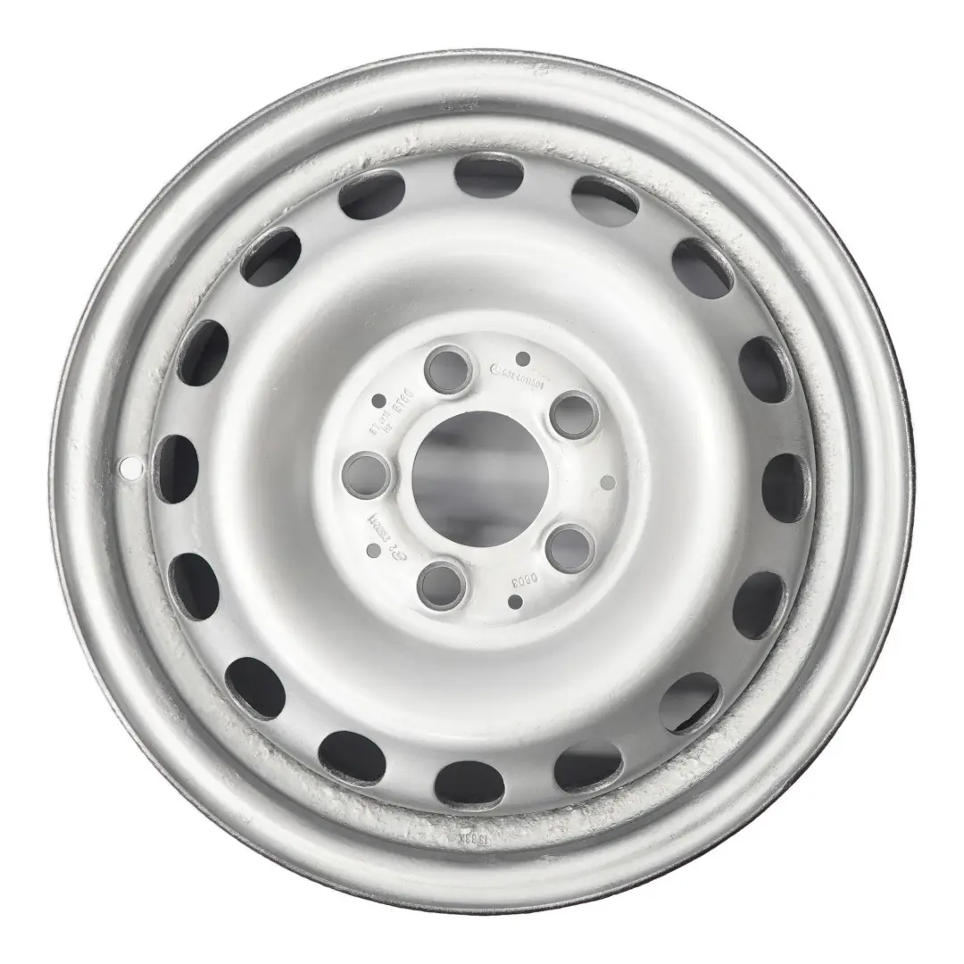 Llanta de acero plata Mercedes Vito W638 15" ET:60 5,5J para con número de pieza A6384011501 Llanta de acero plata Mercedes Vito W638 15" ET:60 5,5J - SKU A6384011501 - Número de pieza A6384011501