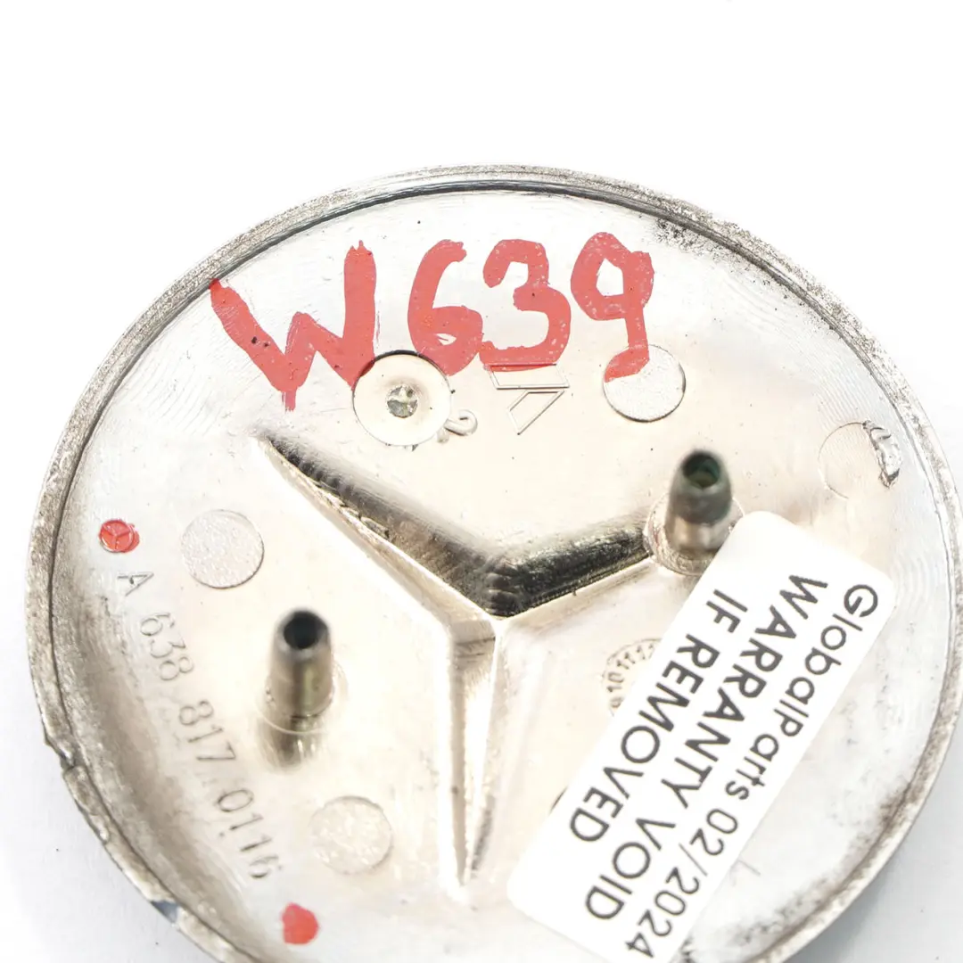 Mercedes W639 Badge avant emblème du logo du capot argenté - SKU A6388170116 - Numéro de pièce A6388170116