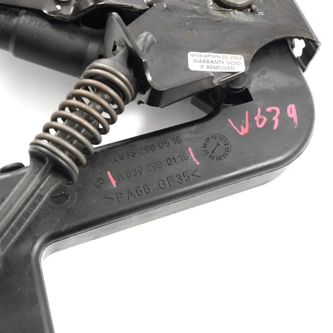  Pedal de embrague Mercedes Vito Viano W639 Conjunto pedal manual - SKU A6392900116 - Número de pieza A6392900116