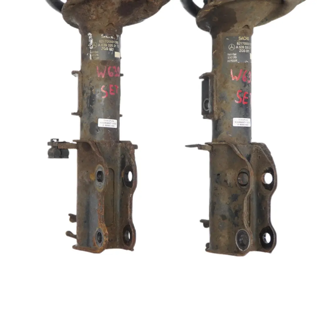Strut Front Left Right Shock Absorber Set to Mercedes Vito W639 Spring with Part number A6393202113 Mercedes Vito W639 Spring Strut Front Left Right Shock Absorber Set - SKU A6393202113 - Part number A6393202113