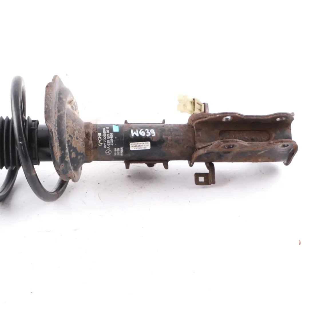 Strut Front Left Right Shock Absorber to Mercedes Vito W639 Spring with Part number A6393203513 Mercedes Vito W639 Spring Strut Front Left Right Shock Absorber - SKU A6393203513 - Part number A6393203513