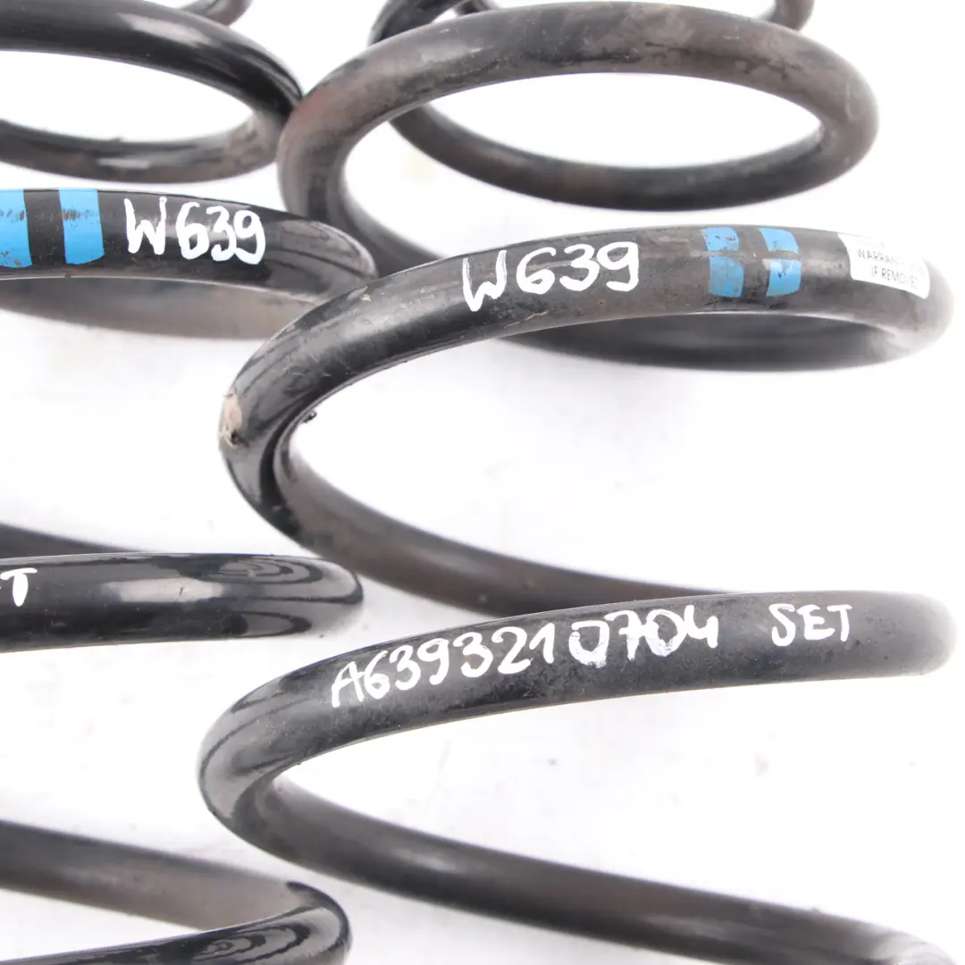 Coil Spring Rear Axle Suspension Set 2x Blue to Mercedes Vito W639 with Part number A6393210704 Mercedes Vito W639 Coil Spring Rear Axle Suspension Set 2x Blue - SKU A6393210704 - Part number A6393210704