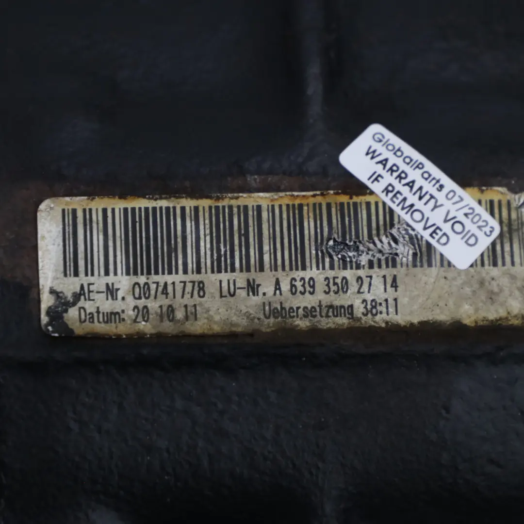 Mercedes Vito W639 Hinterachsgetriebe Hinten Differenzial Diff 3,455 GARANTIE - SKU A6393502714 - Teilenummer A6393502714