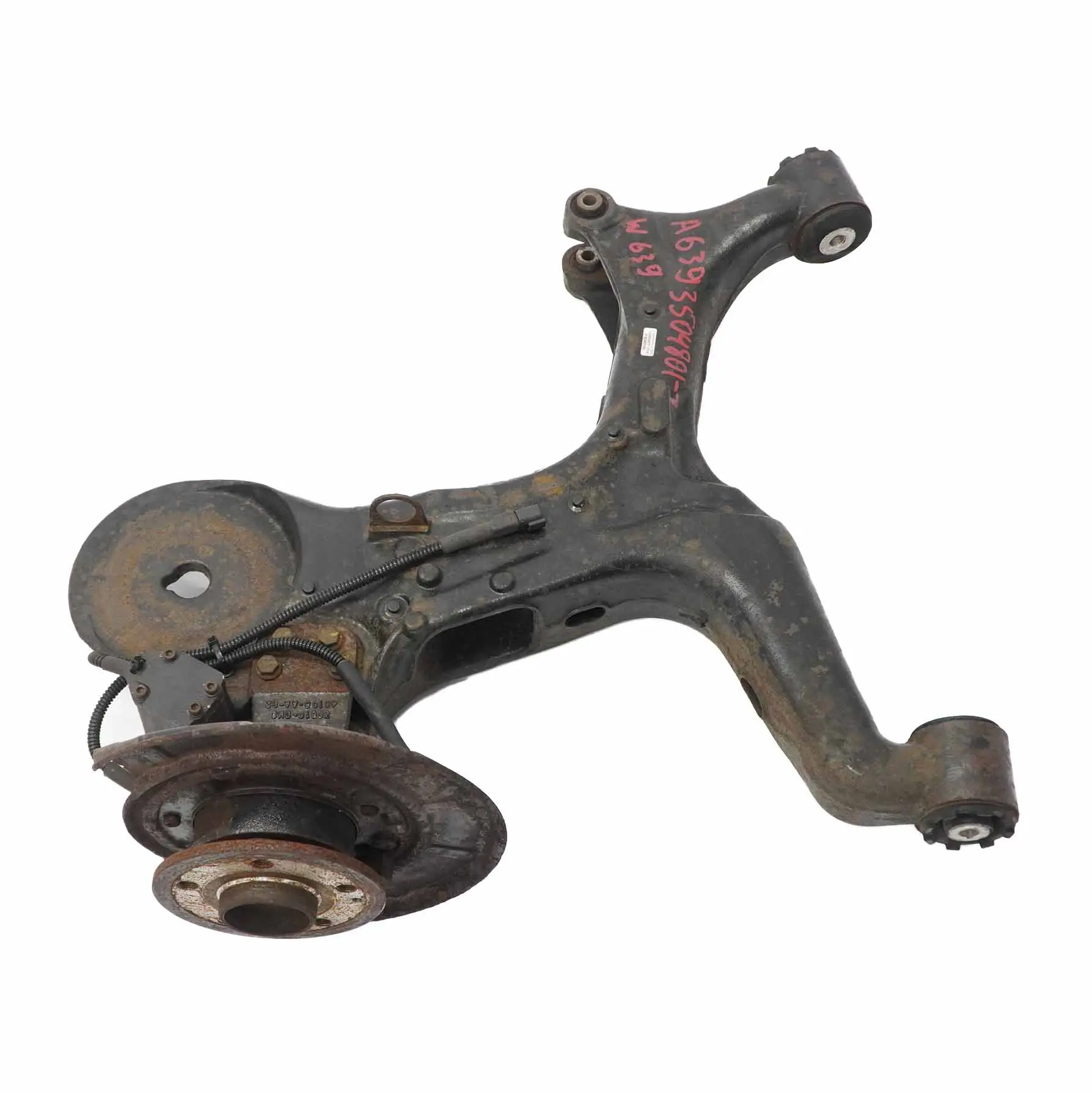 Mercedes Vito W639 Mozzo Ruota Posteriore Destro Gamba di Sospensione Assale