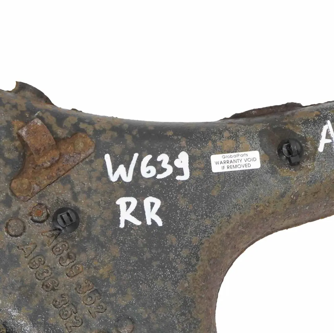 Mercedes Vito W639 Moyeu de Roue Arrière Droite Jambe de Suspension Porte-Roue - SKU A6393504801 - Numéro de pièce A6393504801