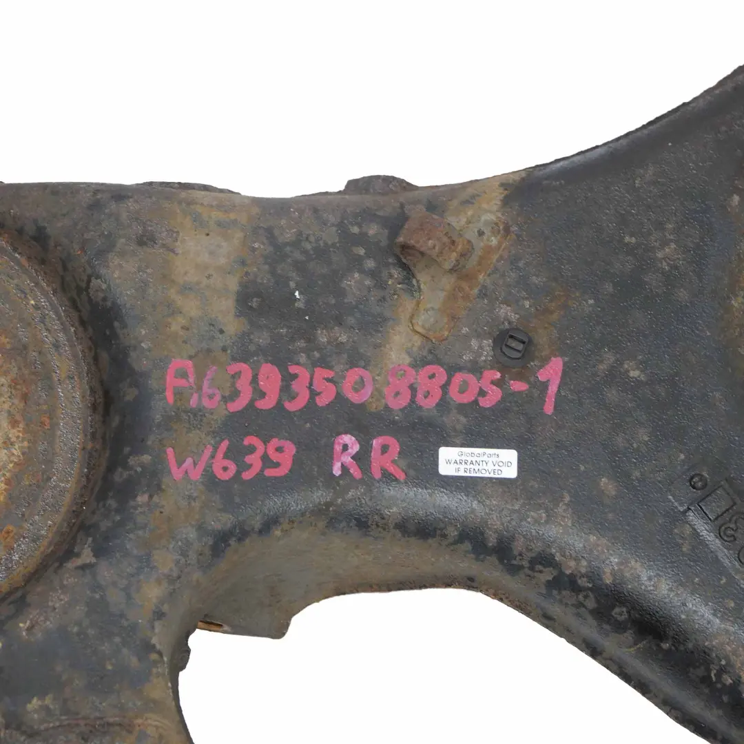 Cubo de Rueda Trasera Derecha Suspensión Pierna Rueda Eje para Mercedes Vito W639 con número de pieza A6393508805 Mercedes Vito W639 Cubo de Rueda Trasera Derecha Suspensión Pierna Rueda Eje - SKU A6393508805-1 - Número de pieza A6393508805