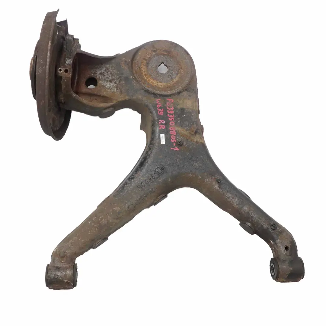 Cubo de Rueda Trasera Derecha Suspensión Pierna Rueda Eje para Mercedes Vito W639 con número de pieza A6393508805 Mercedes Vito W639 Cubo de Rueda Trasera Derecha Suspensión Pierna Rueda Eje - SKU A6393508805-1 - Número de pieza A6393508805