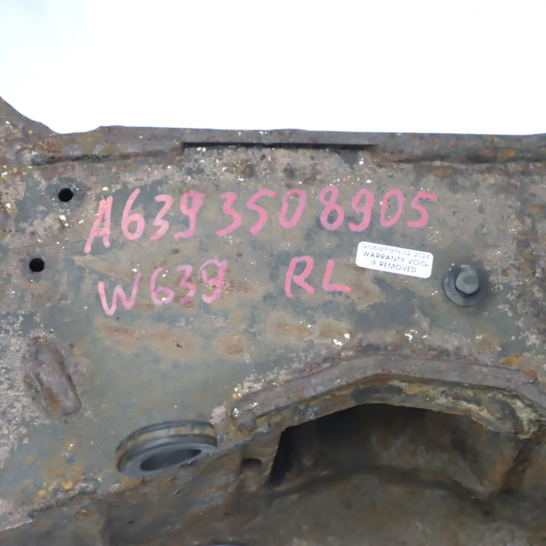 Mercedes Vito W639 Mozzo ruota posteriore sinistro Gamba Assale portaruota - SKU A6393508905 - Numero di parte A6393508905