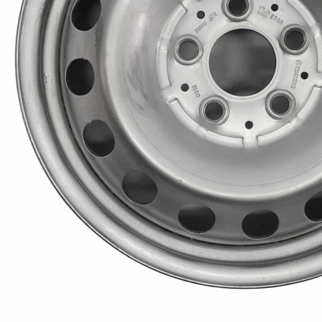 Mercedes-Benz Vito Viano W639 Silver Steel Rim Wheel 16" 6,5J ET:60 to with Part number A6394011302 Mercedes-Benz Vito Viano W639 Silver Steel Rim Wheel 16" 6,5J ET:60 - SKU A6394011302-2 - Part number A6394011302
