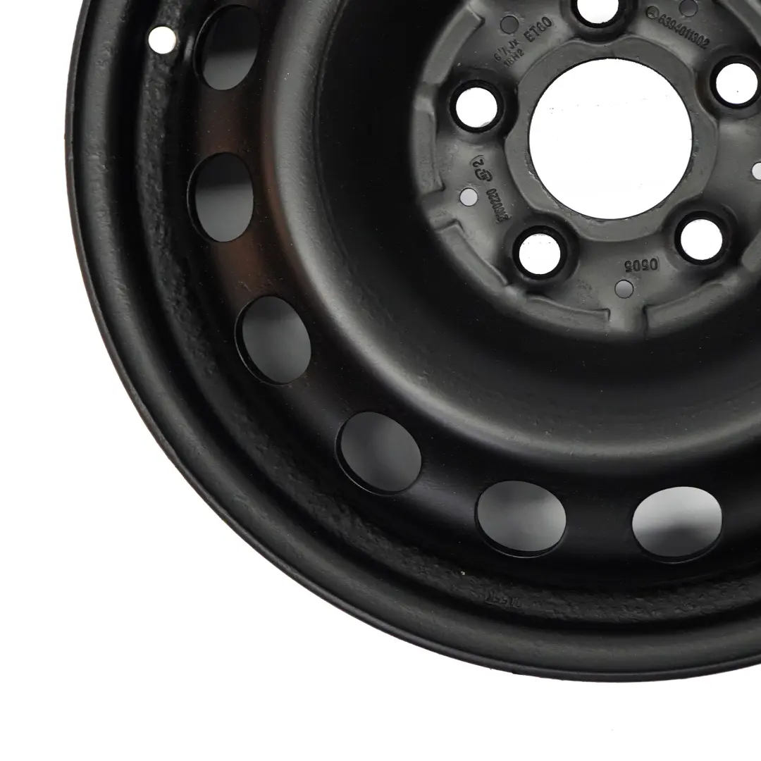 Schwarz Stahl felge 16" 6,5J ET:60 für Mercedes Viano Vito W639 mit Teilenummer A6394011302 Mercedes Viano Vito W639 Schwarz Stahl felge 16" 6,5J ET:60 - SKU A6394011302-4 - Teilenummer A6394011302
