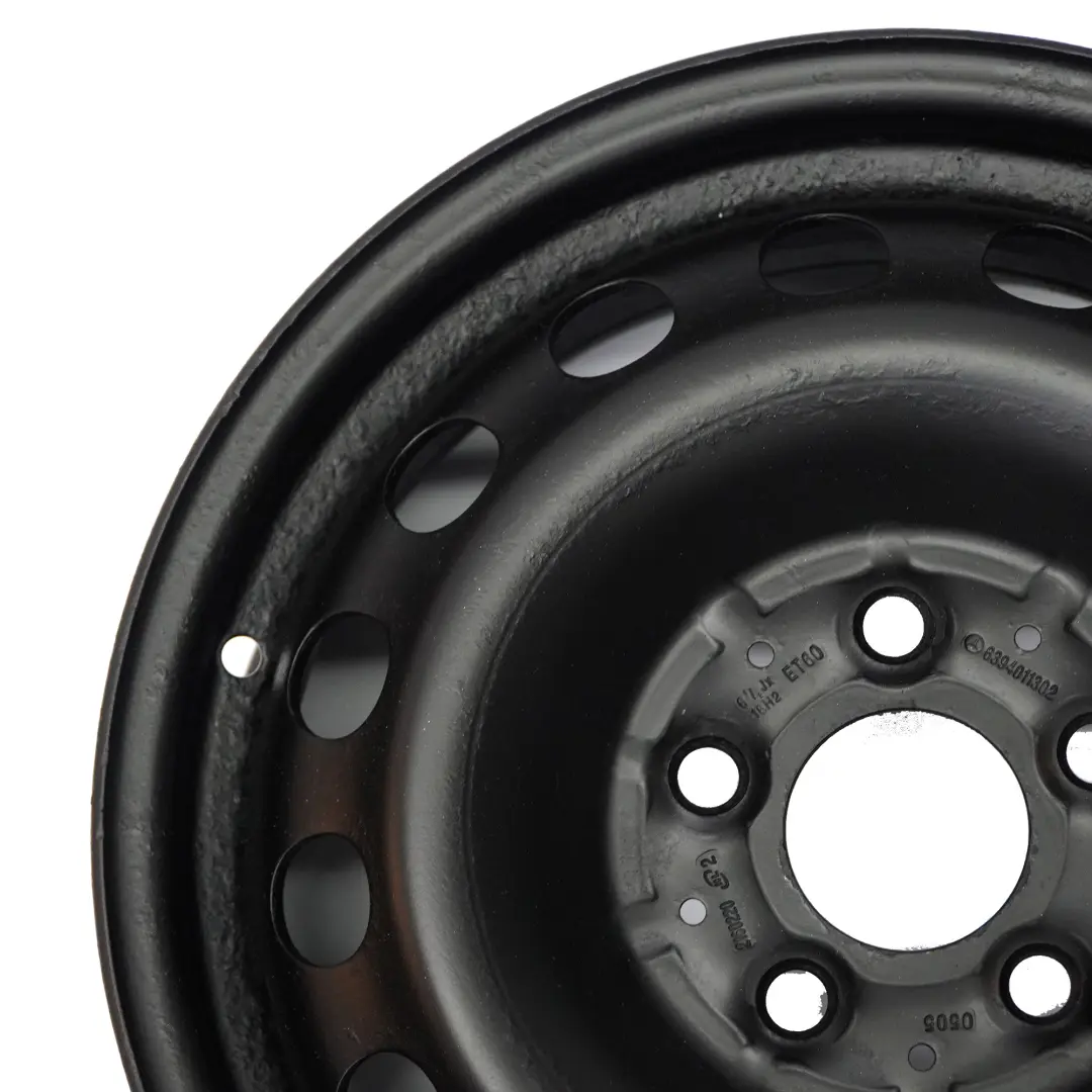 Schwarz Stahl felge 16" 6,5J ET:60 für Mercedes Viano Vito W639 mit Teilenummer A6394011302 Mercedes Viano Vito W639 Schwarz Stahl felge 16" 6,5J ET:60 - SKU A6394011302-4 - Teilenummer A6394011302