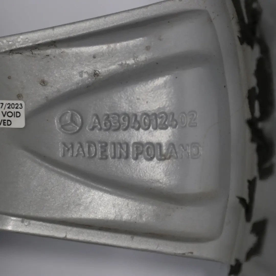 Rim Mercedes W639 Silver Alloy 17" 7J ET:56 to Wheel with Part number A6394012402 Wheel Rim Mercedes W639 Silver Alloy 17" 7J ET:56 - SKU A6394012402-3 - Part number A6394012402