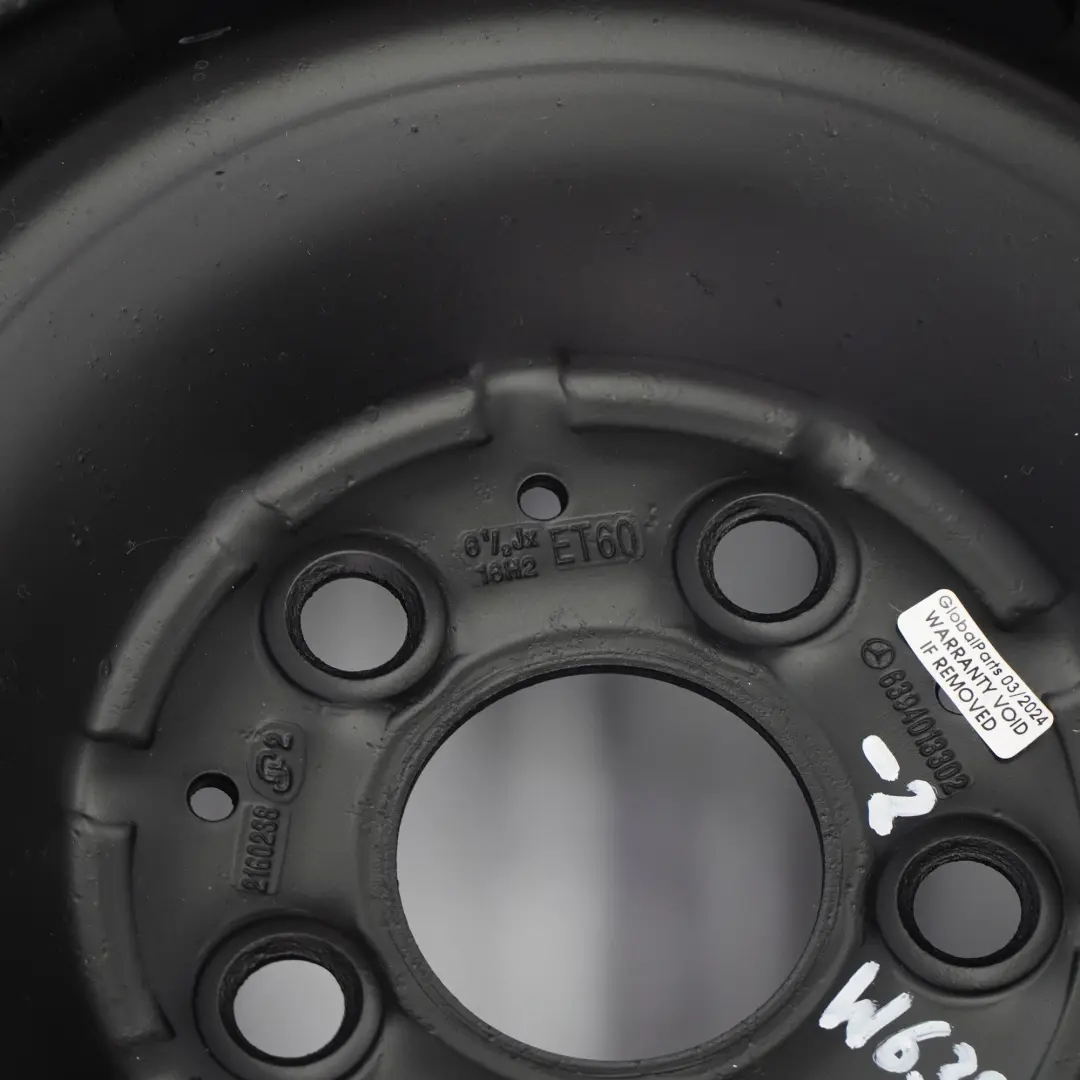 Mercedes W639 Stahlfelge mit Reifen 16" 6,5J ET:60 205/65 - SKU A6394013302-2 - Teilenummer A6394013302