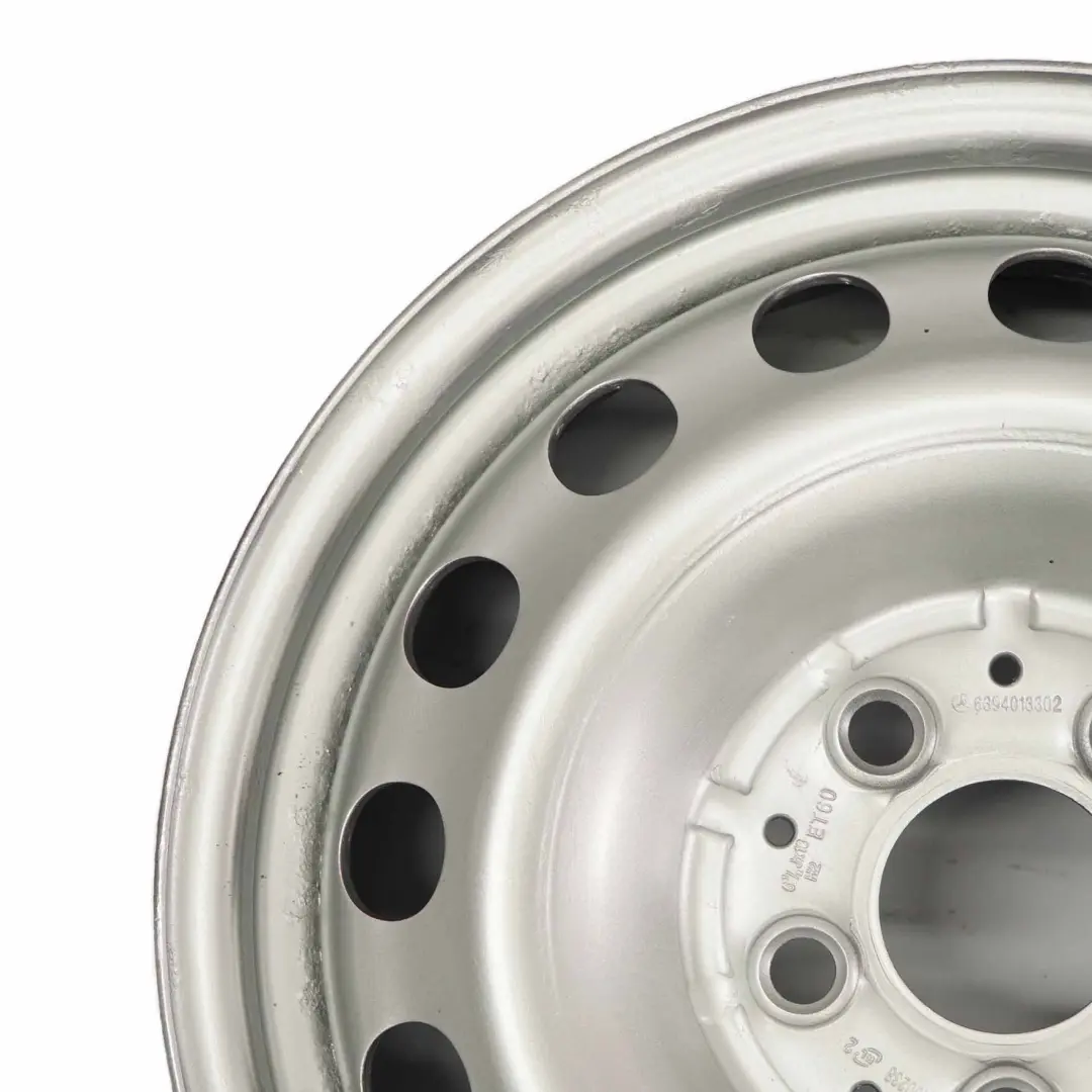 Argento Cerchio in acciaio 16" 6,5J ET:60 per Mercedes Viano Vito W639 con numero di parte A6394013302 Mercedes Viano Vito W639 Argento Cerchio in acciaio 16" 6,5J ET:60 - SKU A6394013302 - Numero di parte A6394013302