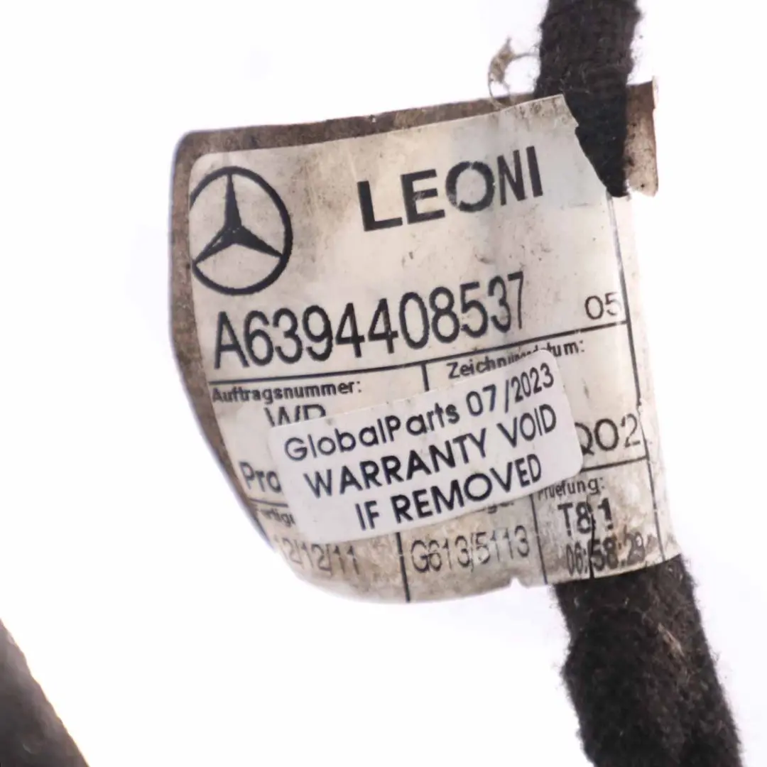 Front Bumper PDC Wiring Parking Sensor Loom Harness Mercedes W639 - SKU A6394408537 - Part number A6394408537