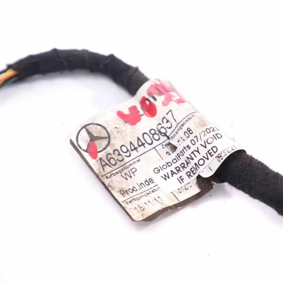 Mercedes W639 Rear Bumper PDC Wiring Parking Sensor Loom Harness - SKU A6394408637 - Part number A6394408637