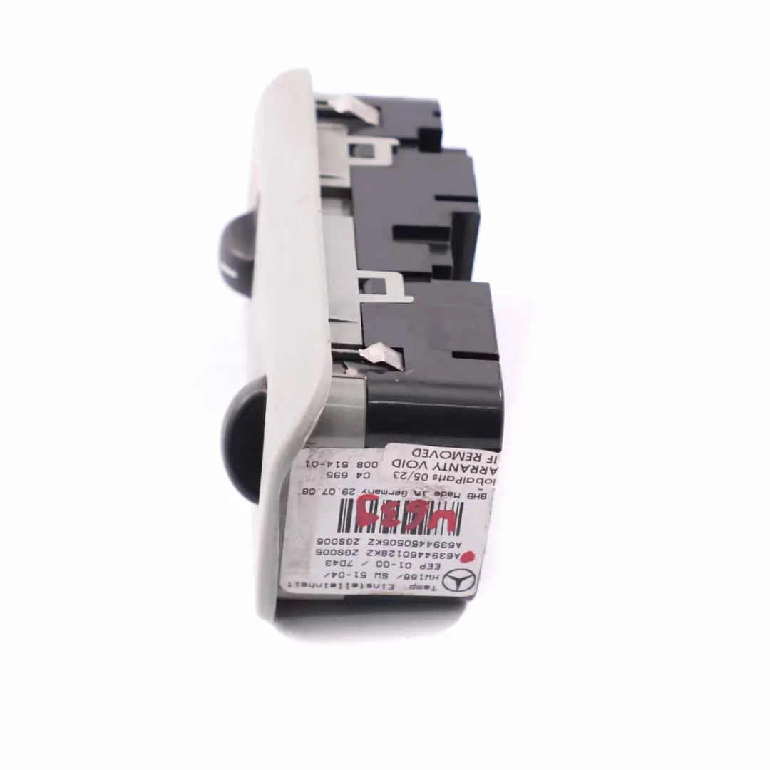 Mercedes W639 Rear Climate Control Switch Panel Air Con Unit Module - SKU A6394460128 - Part number A6394460128
