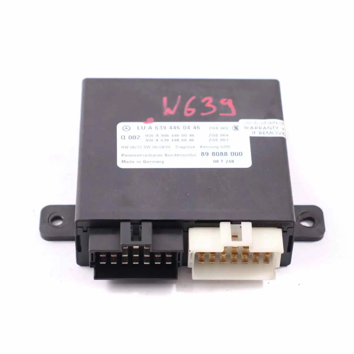 Mercedes W639 PDC Unidad Control Distancia Aparcamiento Módulo ECU A6394460446