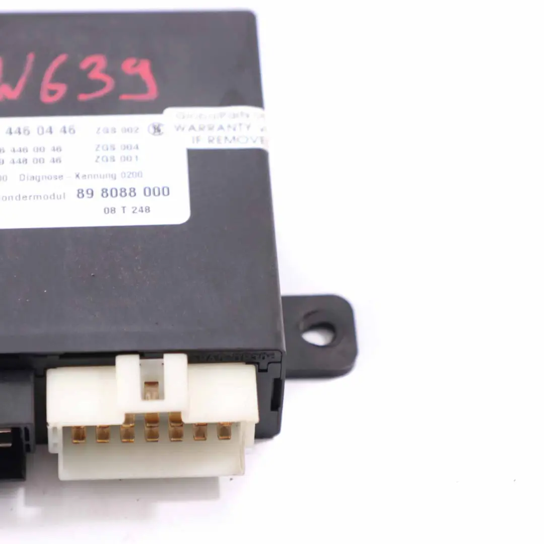 PDC Module l'unité contrôle distance stationnement ECU pour Mercedes W639 à propos du numéro de pièce A6394460446 Mercedes W639 PDC Module l'unité contrôle distance stationnement ECU - SKU A6394460446 - Numéro de pièce A6394460446