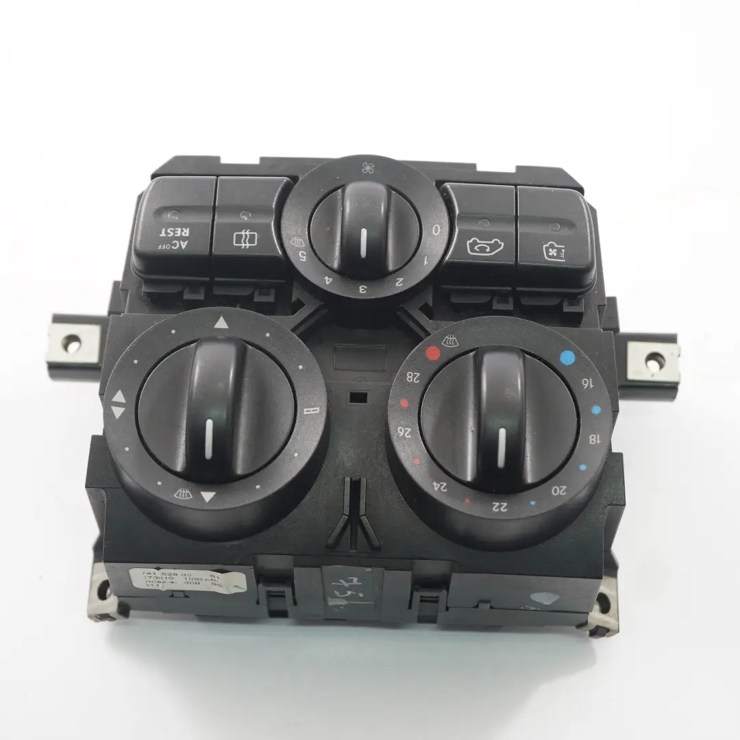 Climatizador Unidad Control Panel Interruptores para Mercedes W639 AC con número de pieza A6394460828 Mercedes W639 AC Climatizador Unidad Control Panel Interruptores - SKU A6394460828 - Número de pieza A6394460828