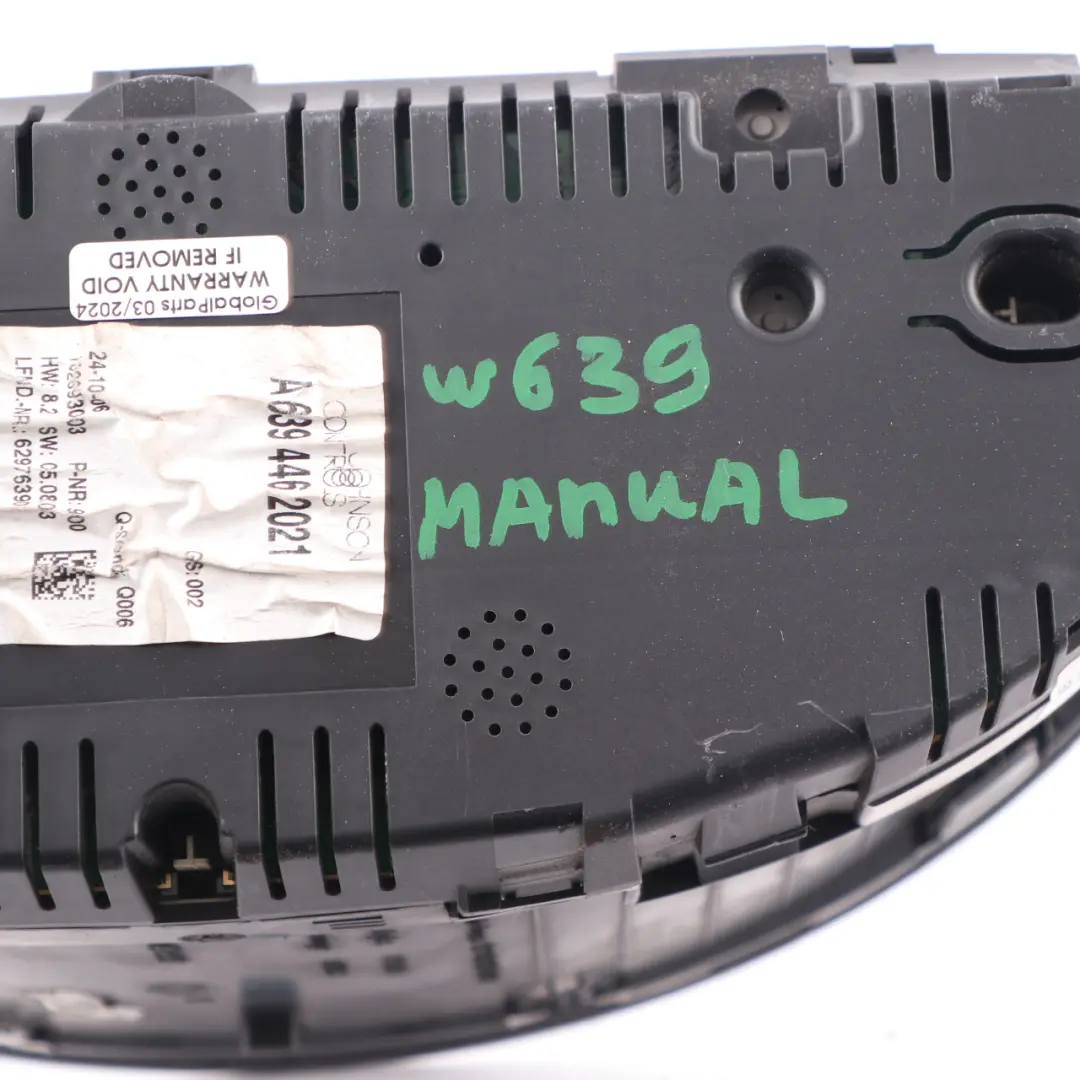 Instrument Cluster Mercedes Vito W639 Diesel Speedometer MPH RPM Gauges Manual to with Part number A6394462021 Instrument Cluster Mercedes Vito W639 Diesel Speedometer MPH RPM Gauges Manual - SKU A6394462021 - Part number A6394462021