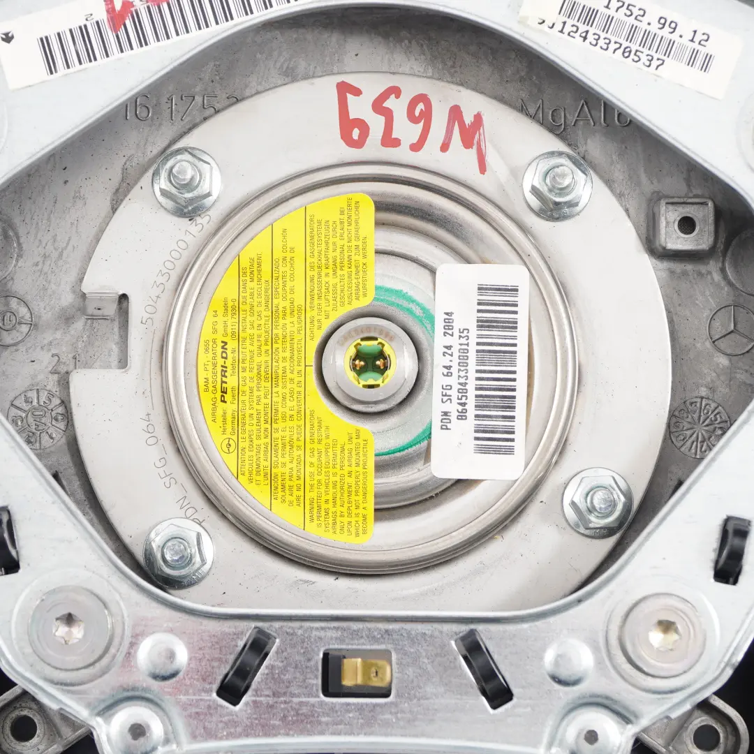 Steering Wheel Airbag Air Module Bag Black to Mercedes Vito Viano W639 with Part number A6394600098 Mercedes Vito Viano W639 Steering Wheel Airbag Air Module Bag Black - SKU A6394600098-1 - Part number A6394600098