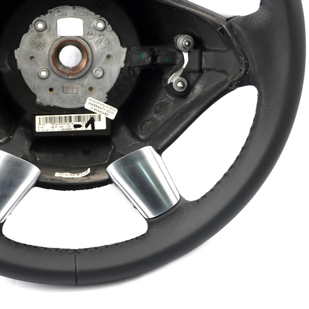 Mercedes Vito Viano W639 NEW Black Leather Steering Wheel Black Thread - SKU A6394641101-1 - Part number A6394641101