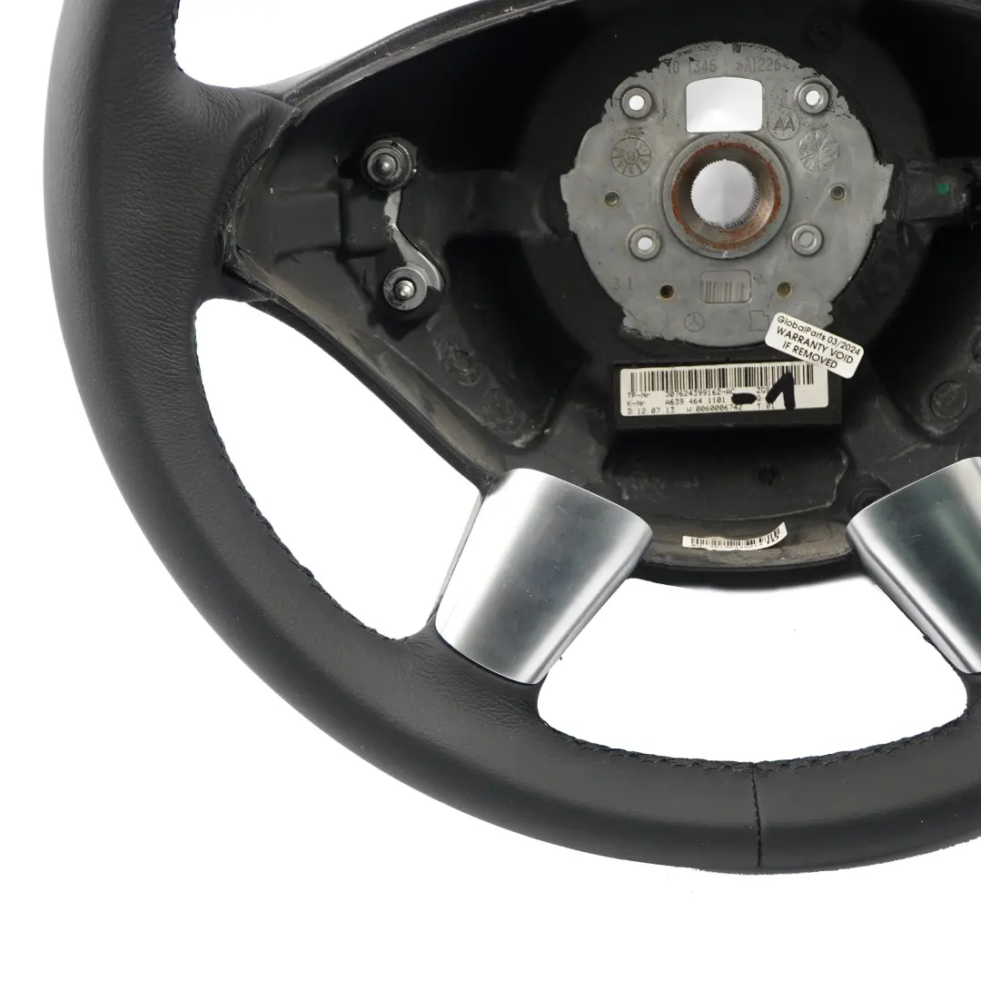 Mercedes Vito Viano W639 NEW Black Leather Steering Wheel Black Thread - SKU A6394641101-1 - Part number A6394641101