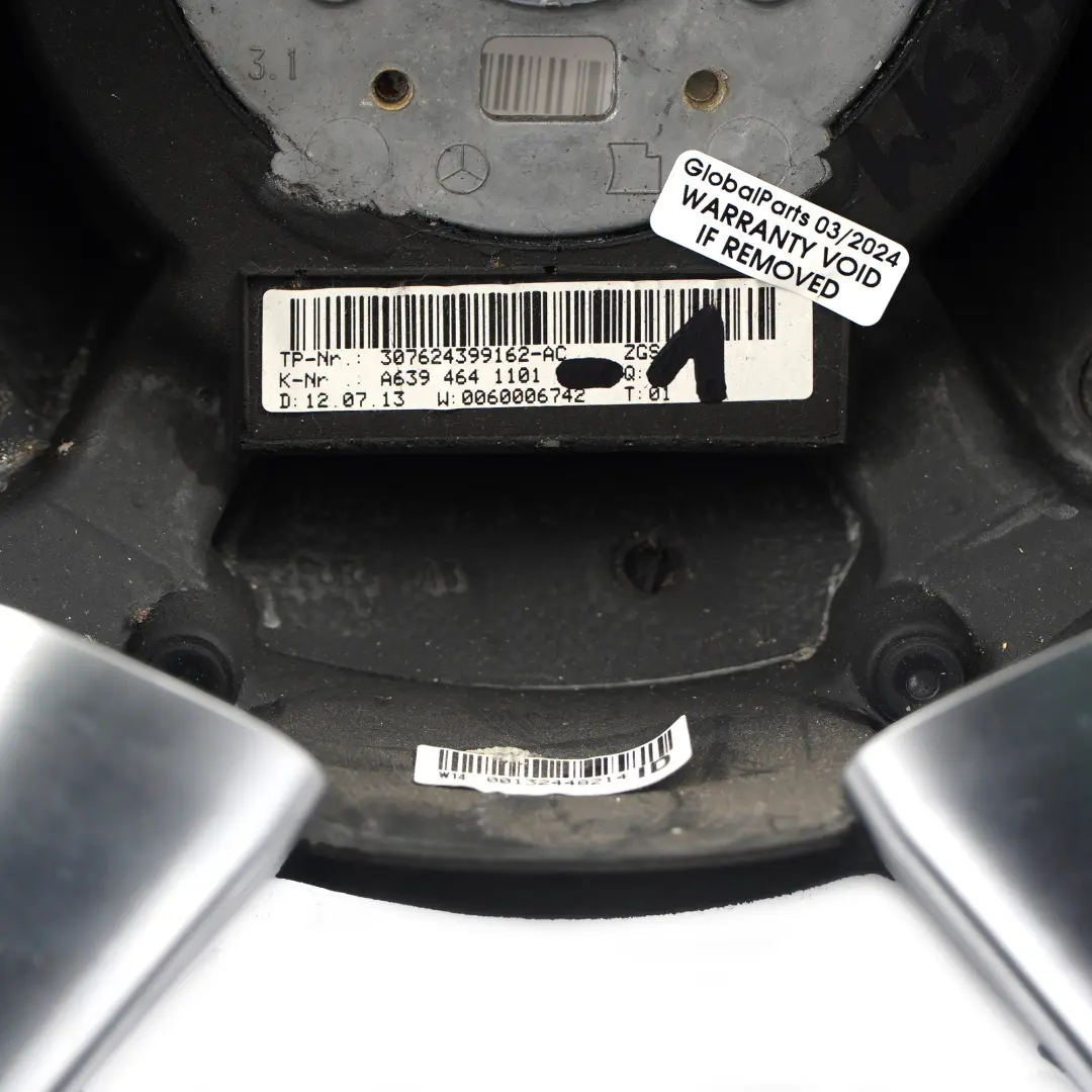 Mercedes Vito Viano W639 NEW Black Leather Steering Wheel Black Thread - SKU A6394641101-1 - Part number A6394641101