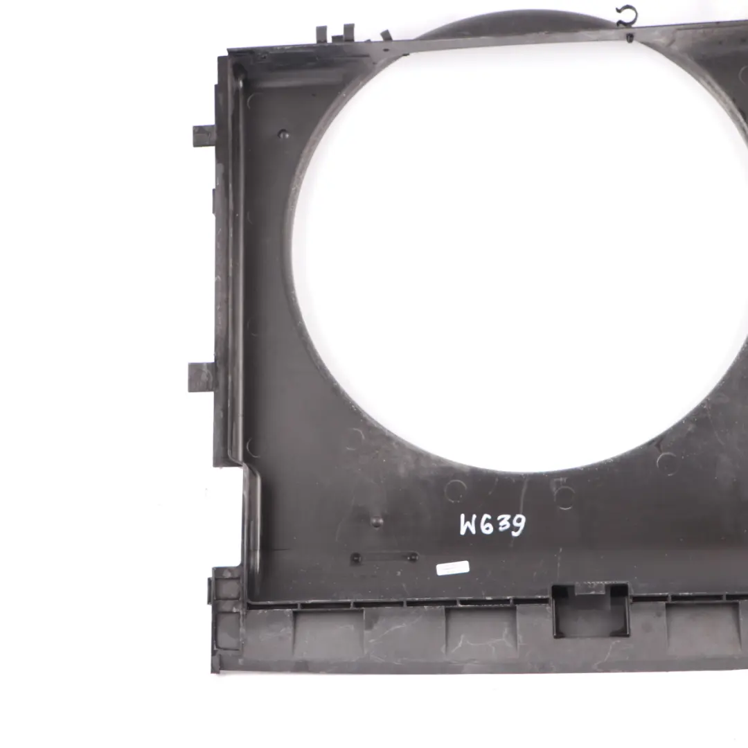 OM646 Cooling Radiator Fan Shroud Cover Frame to Mercedes Vito W639 with Part number A6395000800 Mercedes Vito W639 OM646 Cooling Radiator Fan Shroud Cover Frame - SKU A6395000800 - Part number A6395000800