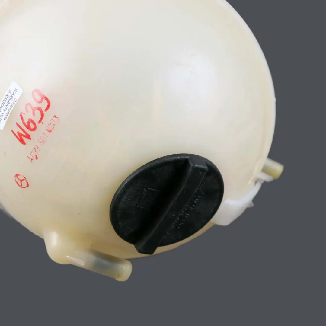 Expansion Tank Mercedes W639 Coolant Reservoir Bottle to with Part number A6395010503 Expansion Tank Mercedes W639 Coolant Reservoir Bottle - SKU A6395010503 - Part number A6395010503