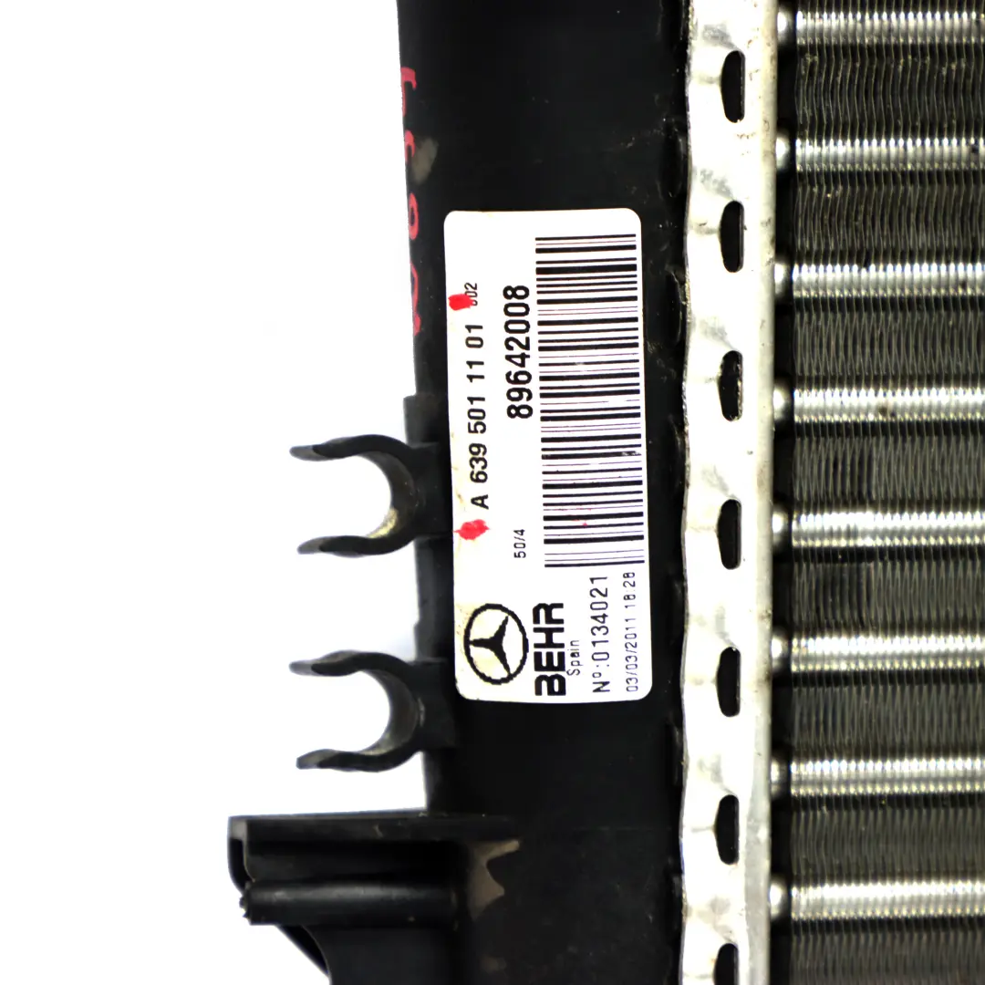Mercedes Vito W639 OM651 Diesel Engine Radiator Coolant Cooler - SKU A6395011101 - Part number A6395011101