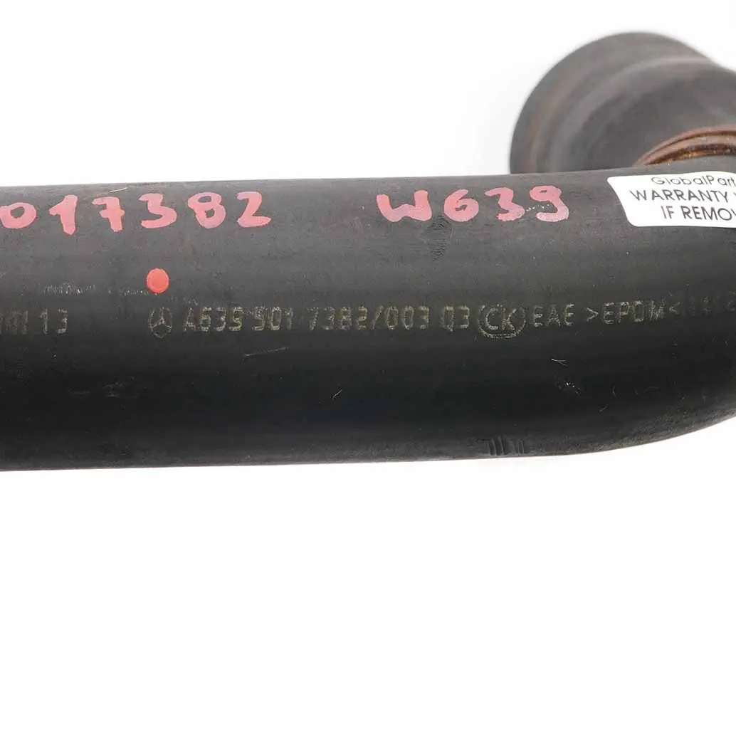  Wasserleitung Mercedes W639 Motor Kühlung Kühlmittel Schlauchleitung - SKU A6395017382 - Teilenummer A6395017382