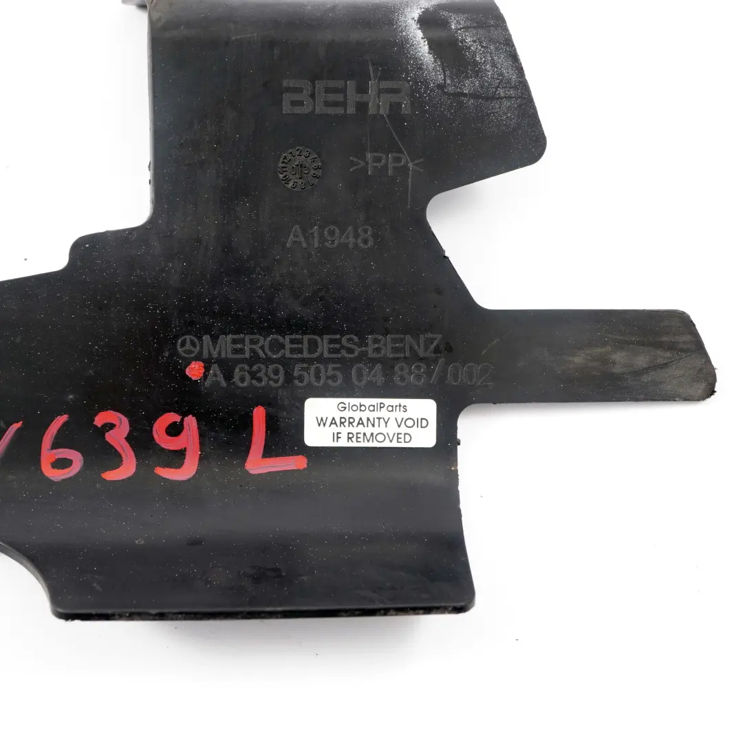 Mercedes Vito W639 Cooling Radiator Front Right O/S Supporting Bracket Holder - SKU A6395050488 - Part number A6395050488