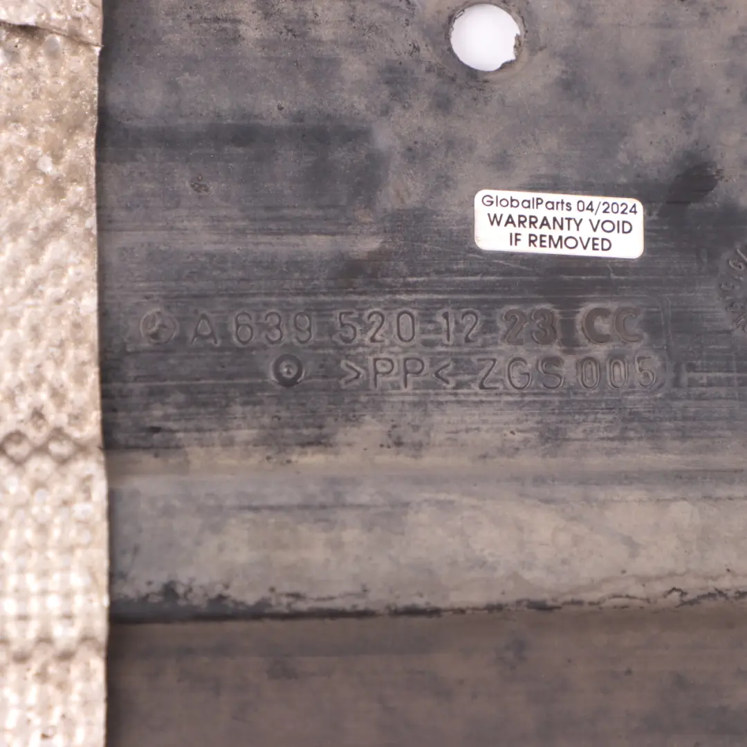 Mercedes Vito W639 Front Engine Lower Cover Undertray Panel Shield - SKU A6395201223 - Part number A6395201223