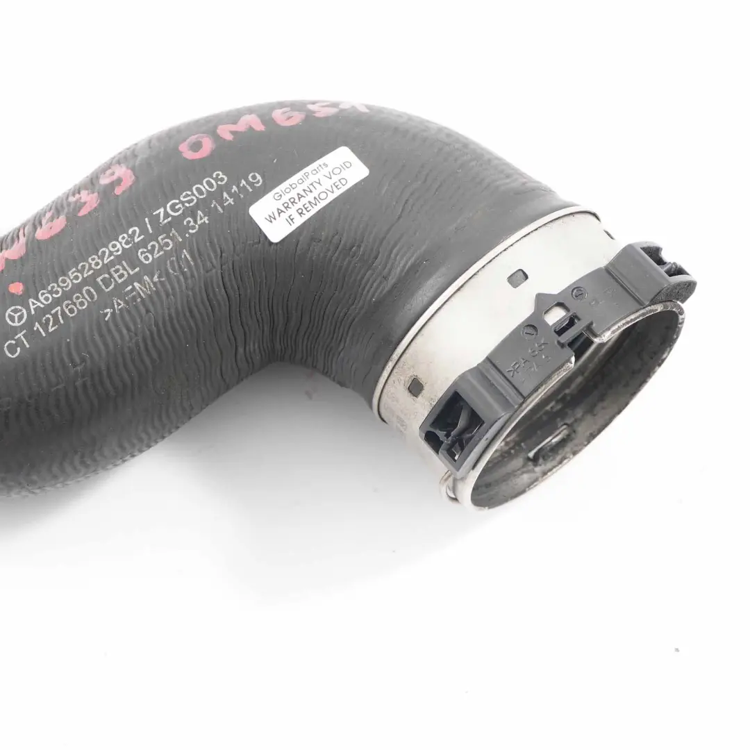Mercedes Vito W639 Turbo Intercooler Tuyau d'écoulement d'air OM651 Diesel - SKU A6395282982-1 - Numéro de pièce A6395282982