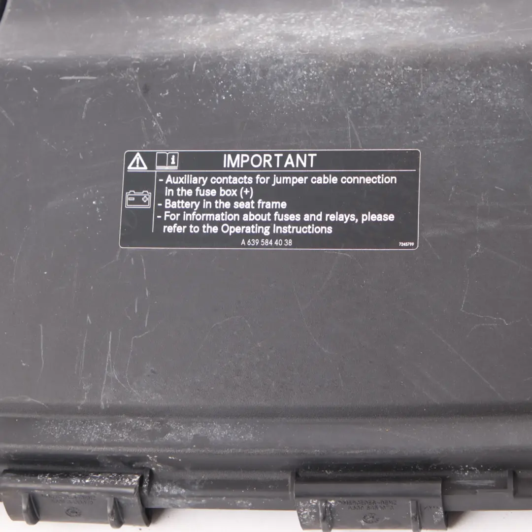 Fuse Box Case Trim Panel Lid to Mercedes Vito W639 Cover with Part number A6395400182 Mercedes Vito W639 Cover Fuse Box Case Trim Panel Lid - SKU A6395400182-1 - Part number A6395400182