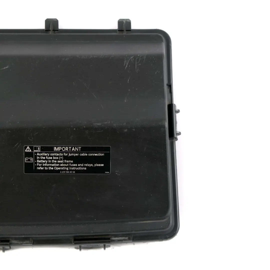 Fuse Box Case Trim Panel Lid to Mercedes Vito W639 Cover with Part number A6395400182 Mercedes Vito W639 Cover Fuse Box Case Trim Panel Lid - SKU A6395400182 - Part number A6395400182